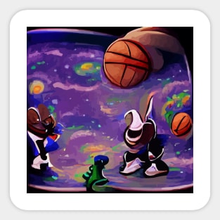 Space basketball Sticker